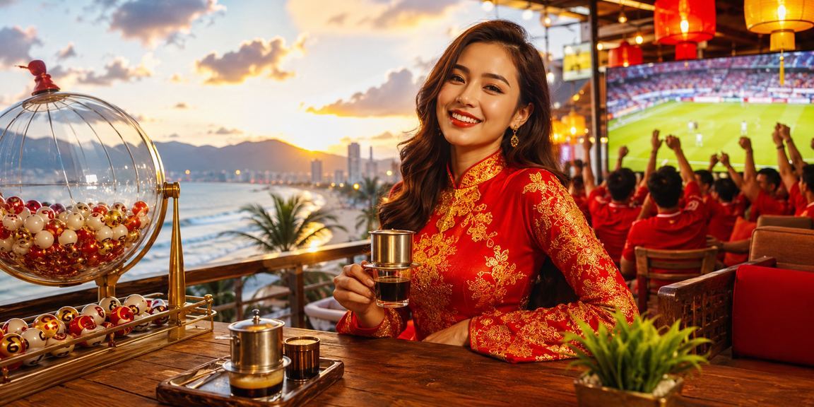 Người chơi xổ số và trò chơi may mắn tại Đà Nẵng bên ly cà phê Việt